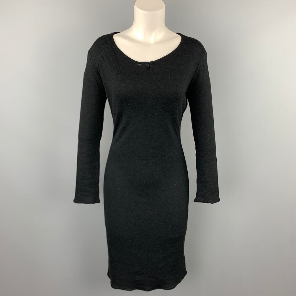 MAISON MARTIN MARGIELA Size S Black Viscose / Wool Sweater Dress